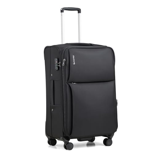 Image of Hanke Medium Checked Luggage, 24 Inch Suitcase with Garment Compartment