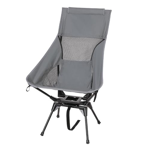 Chaise de camping large pliable pour éviter la chaleur grâce à sa base tournante ventilée
