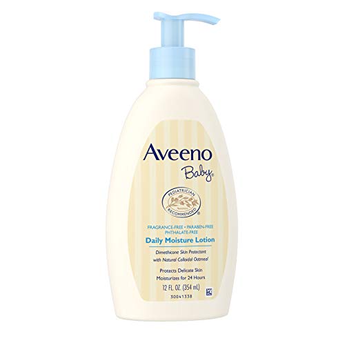AVEENO Baby Daily Moisture Lotion Fragrance Free 12 oz (Pack of 3...