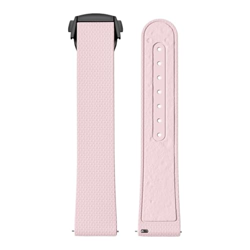 Omega X Swatch MoonSwatch 20mm FKM NCbN[X Y fB[X jo[TpvohANZT[ɑΉ(Pink-Black buckle)