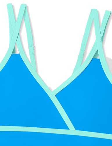 Image of Girls Swimsuit 2 Piece Bathing Suit Criss Cross Ruched Girl Tankini Sets Printed Girls' Swimwear for 9-18 Years