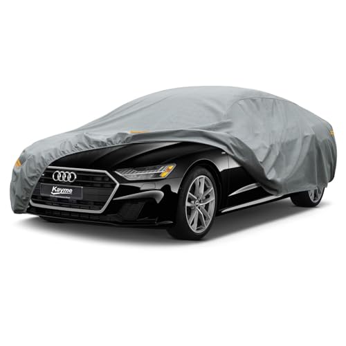 Image of Kayme Heavy Duty Car Cover Custom Fit Audi A7 RS7 S7 SportBack Waterproof All Weather for Automobiles, Full Exterior Covers Sun Rain UV Protection.（Deliver About 3-10 Days）