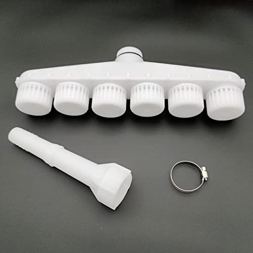 KESI Garden Water Pipe Sprayer 6 Nozzle Irrigation Sprinkler Larger Irrigation Area Garden Sprayer Nozzle with Flow-Adjustment Connector for Agricultural Irrigation Lawn Garden Watering Plants (1)