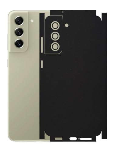 Image of AtOdds - Full Body Back Screen Guard Protector Film - Lamination Wrap Skin Sticker Compatible with Samsung Galaxy S21 FE | Scratchproof Matte Finish (Design - Matte Black)