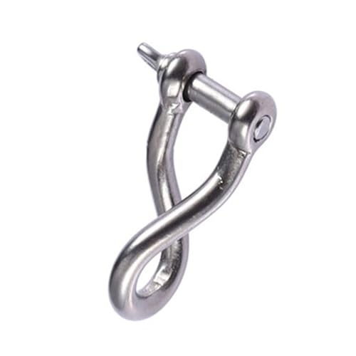 FLYXF Heavy Duty Marine Shackles Stainless Steel Screw Pin Small Twist Shackle Connector for Connecting Chain and Rope