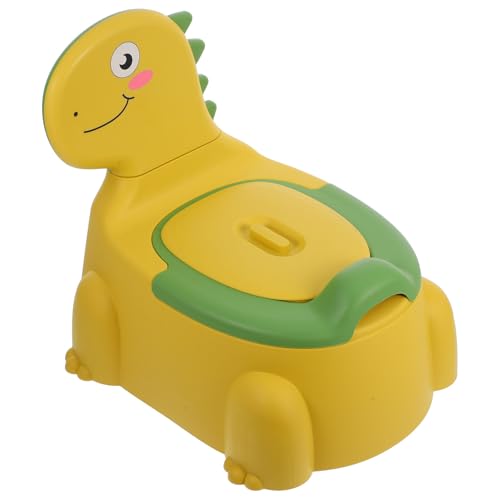 EXAOMBLE 幼児用恐竜デザイン補助便座 高背もたれ付き 滑り止めラバーベース ポータブル防水トレーニングチェア 男の子 女の子兼用 トイレ練