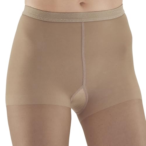 Ames Walker AW Style 15OT Sheer Support 15-20 mmHg Moderate Compression Open Toe Pantyhose Beige Queen Plus4