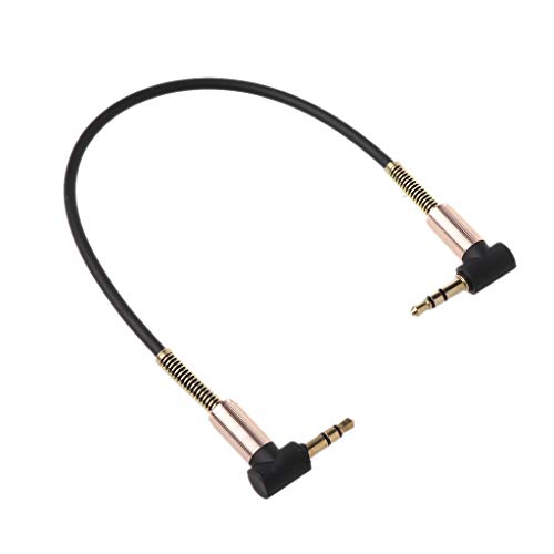 Cable auxiliar de audio Jack 3.5mm 24 cm con doble ángulo 90° miniatura 4