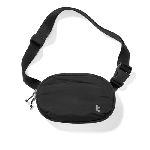 Sac banane RFID tomtoc pour femme : mini sacoche bandoulière 1,5L légère noire
