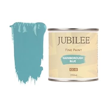 Guild Lane Jubilee Furniture Paint - Gainsborough Blue 250ml - Multi-Surface Paint for Wood, Metal, Glass & More - Durable, Water-Based, Soft Sheen Finish - No Primer or Wax Needed