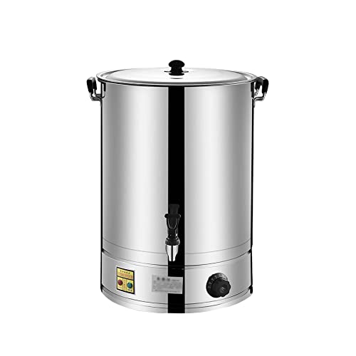 SBCGFY Cubeta térmica Comercial, cafetera y dispensador de Bebidas Calientes, de Acero Inoxidable, con Grifo y termostato, Color Plateado, 40 l(50 litros)