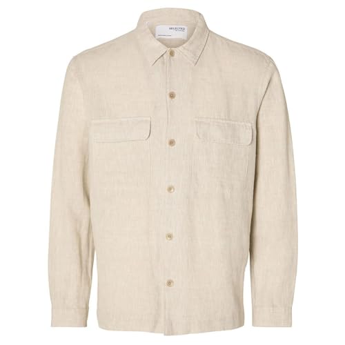Chemise à manches longues homme Selected Homme en lin Slhmads Ls Noos