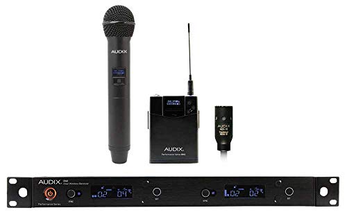 AUDIX AP42 C210 Wireless Combo Handheld and Lavalier Microphone System for Video Productions, Theatrical Productions, and Public Speaking