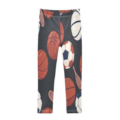 Toddler Girls Leggings Printed Yoga Pants Leggings Sports Balls Seamless for Kids