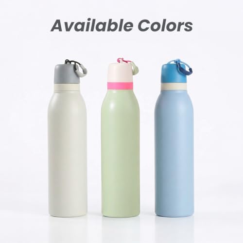 Image of HomeEssentials 700ml Stainless Steel Water Bottle: 3-Layer Insulated Hot & Cold Flask - Leakproof Design - Premium Sports Bottle for School, Office & Home - Sleek Durable Hydration (Grey)