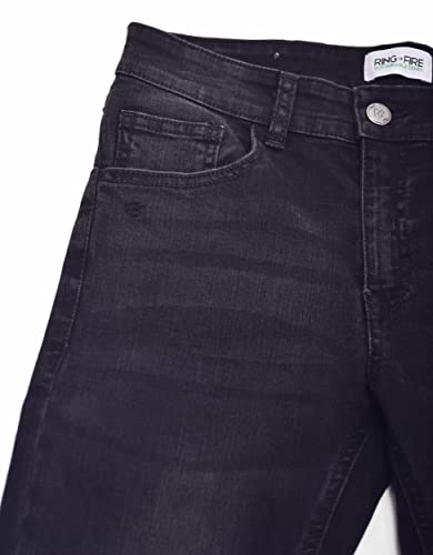 RING OF FIRE Boy's Tumble Denim Skinny Jeans Overcast 124