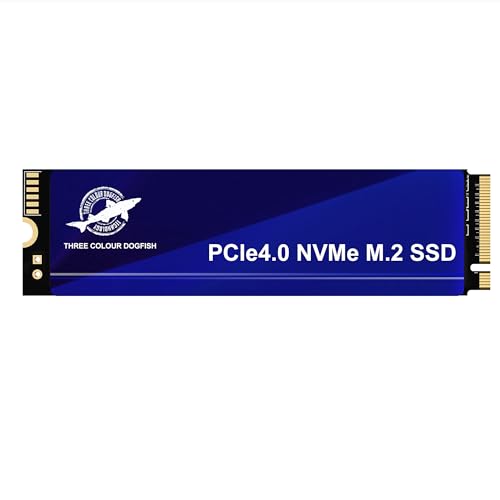 Image of Dogfish 2TB M.2 PCIe 4.0 NVMe SSD 2280 Gen 4x4, Internal Gaming Solid State Drive up to 7000MB /s 3D NAND Flash M Key Low Power Consumption Disk, Upgrade Storage for Desktop, Laptop, ps5