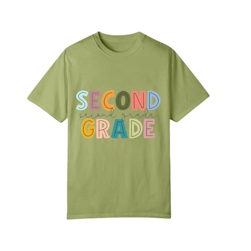 Second Grade Girls Back to School Shirts Boys First Day of School Clothes Kids Short Sleeve Lightweight Clothes3