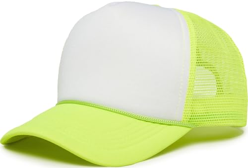 Image of Funky Junque Blank Mesh Foam Lightweight Snapback Trucker Hat | Lightweight Foam Trucker Hat with Breathable Mesh Back, Golf Beach and Street Style, Trendy Trucker Hats for Men