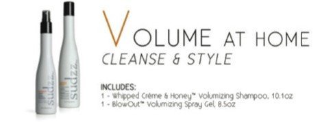 Sudzz Volume Whipped Creme & Honey Volumizing Shampoo 10.1 oz & BlowOut Volumizing Spray Gel 8.5 oz by Sudzz