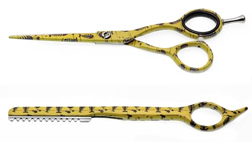  BLUE FARM  Linea Forbice da taglio e rasoio FISH. Decoro pesci Kit completo contenente Forbice da taglio misura 5.5\
