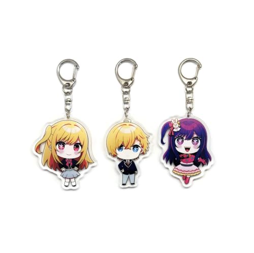 EBTY DREAMS Inc. - Set of 3 Oshi No Ko Acrylic Keychain Ai Hoshino, Aquamarine, Ruby v1