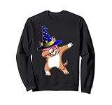 halloween dabbing mago pitbull cucciolo cane strega cappello regalo felpa