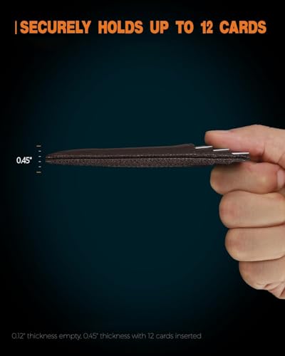 Image of RUNBOX Slim Minimalist Front Pocket RFID Blocking Leather Wallets for Men and Women Card Holder Wallets Gifts for men