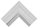 MCS 22x28 Large Wall Mirror, White Woodgrained Frame with Silver Embossed Detail & Beveled Detail Mirror, Vertical & Horizontal Wall Hanging Mirror for Bathroom, Bedroom & Livingroom