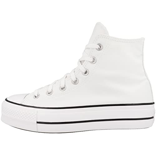 Image of Converse Women's Chuck Taylor All Star Platform High Top Shoe, White /Black /White, 6 M US
