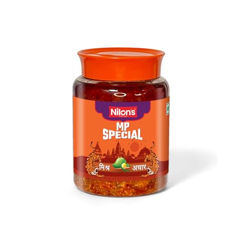 Image of Nilon's MP Special Mixed Pickle (500g) Homemade Aachar | Spicy & Tangy Pickle in Authentic MP Style with Raw Mango, Lemon, Mustard Oil & Rich Spices with No Added Artificial Colour