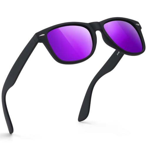 Image of FEIDUSUN Sunglasses Men Polarized Sunglasses for Mens and Womens,Black Retro Sun Glasses Driving Fishing UV Protection