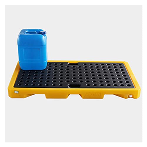 Palette de rétention à deux fûts avec drain pour sécuriser 1200 kg de charge
