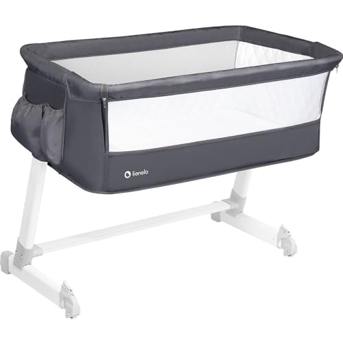 Lionelo Theo 2In1 Culla Co-Sleeping E Lettino Da Viaggio Per Neonato E Bambini Fino 9Kg Regolabile In Altezza E Inclinazione Parete Aperta Rete Traspirata, Materasso Zanzariera - 4
