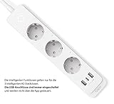 TP-Link Tapo P300 - Regleta inteligente de Wi-Fi on 3 Enchufes y 3 USB Carga r pida de 18 W Compatible con Alexa y Google Home Regleta Alexa Programable con Funci n de Temporizador