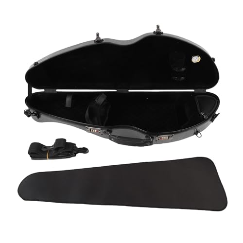 Étui de violon léger 4/4 noir avec sangles de transport ajustables