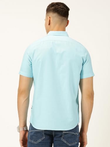 Image of Thomas Scott Men's Cotton Casual Shirt | Regular Fit | Soft & Breathable Fabric | Stylish Everyday Wear for Work, Travel & Outings