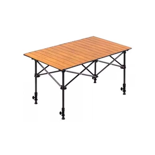 Leichter Campingtisch aus Aluminium, höhenverstellbar, 100 kg Tragkraft, für Outdoor-Grillabende, Camping, Essen und Reisen