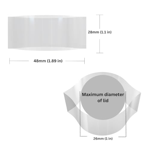 Image of 48 x 28 mm Clear Perforated Shrink Band - Bundle of 250 for 3 /4 to 1 lid by Supplement and Supply