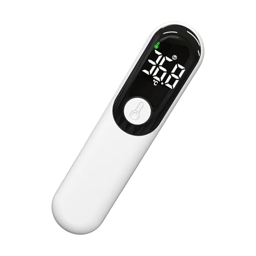 Termómetro de infrarrojos frontal | Medidor de temperatura portátil rápido – Sensor sin contacto compacto, para niños, mascotas, enfermeras, hospital, casa, dormitorio o viaje