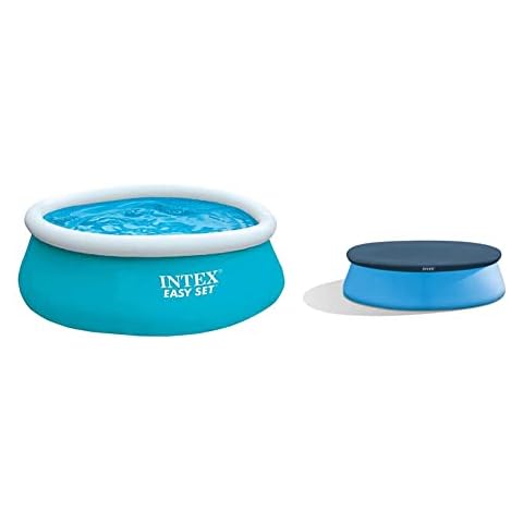 Intex 28101NP Easy Set Piscina Hinchable + Cobertor 244 cm Cover