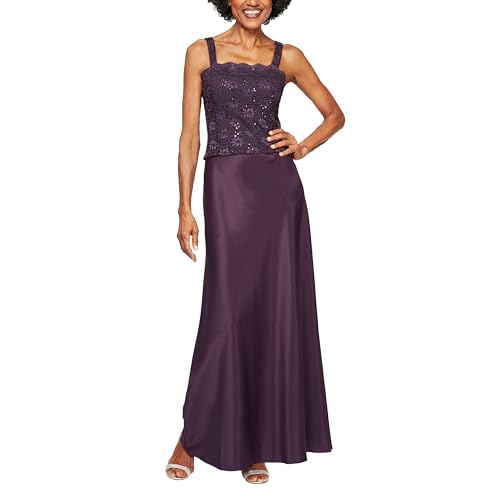 Alex Evenings womens Two Piece Mother of the Bride Dress With Lace Jacket (Petite and Regular Sizes) Mother Of The Bride Dress (pack of 2)