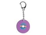 Miniblings Schallplatte Schlüsselanhänger DJ Musik lila - Handmade Modeschmuck I I Anhänger Schlüsselring Schlüsselband Keyring
