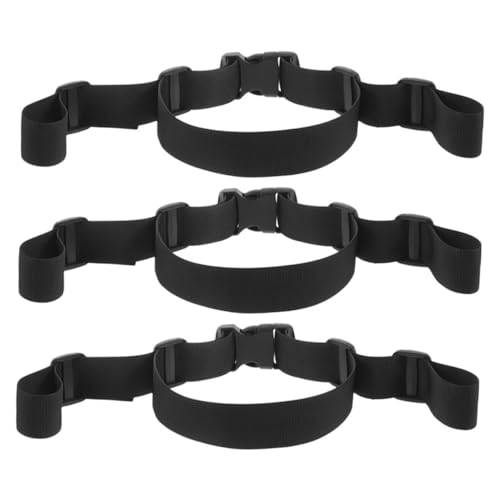 KOMBIUDA Replacement Straps 3pcs Set Black 38mm Wide Harness Belt for Stroller Seat