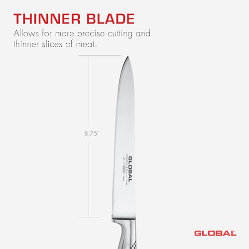 Couteau à découper Global GF-37 de 22 cm avec lame forgée - 4