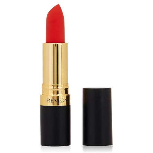 REVLON Super Lustrous Matte Lipstick, 80% Conditioning Ingredients, intance color, Waterproof, Long-Lasting, 100% Vegan Lipstick, Striking Coral (432), 4.25 gm