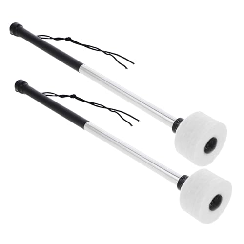 2 piezas de baquetas de percusión para bombo y redoblante para principiantes con acabado suave para un agarre cómodo miniatura 1