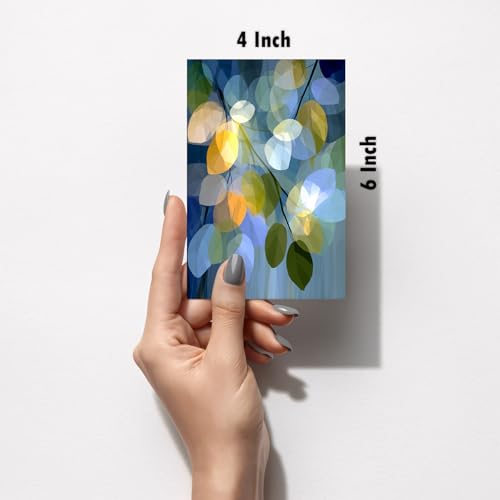 Image of SiddArtify Floral Wall Art Prints Set - Abstract Flower Poster Decor for Living Room Bedroom Office - Set of 2-4x6 Inch - Board (Pack of 6) - Sticker (Pack of 6)