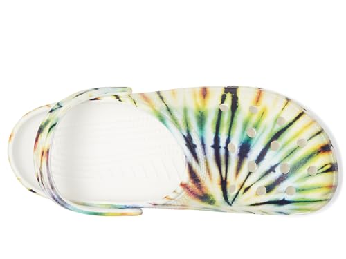 Image of Crocs Unisex Classic Clog - Seasonal Graphic Multi /Green Tie Dye Mens 5 /Womens 7 Medium