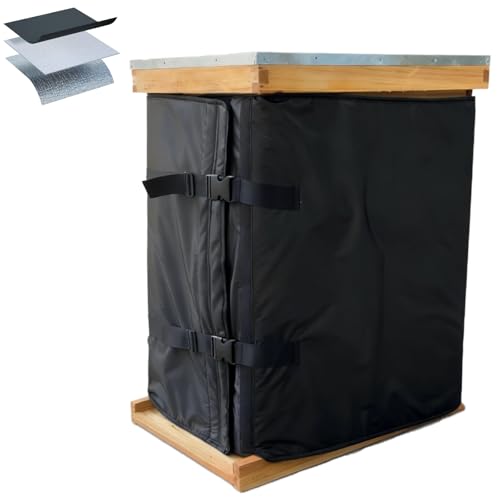 Winter Beehive Insulation Cover Suitable for 8-Frame and 10-Frame beehives| 600D Oxford Cloth Adjustable Beehive Wrapping|Waterproof and Reusable|80 x 26